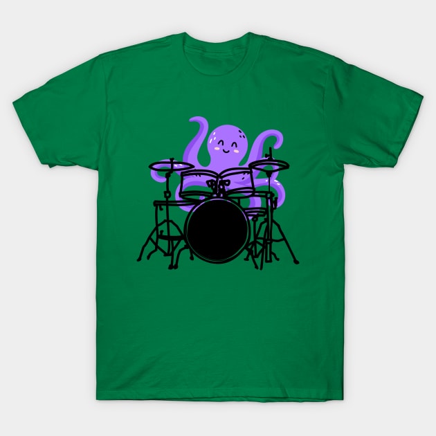 octopus funny drummer boy,Drummer Gift T-Shirt by UltraPod